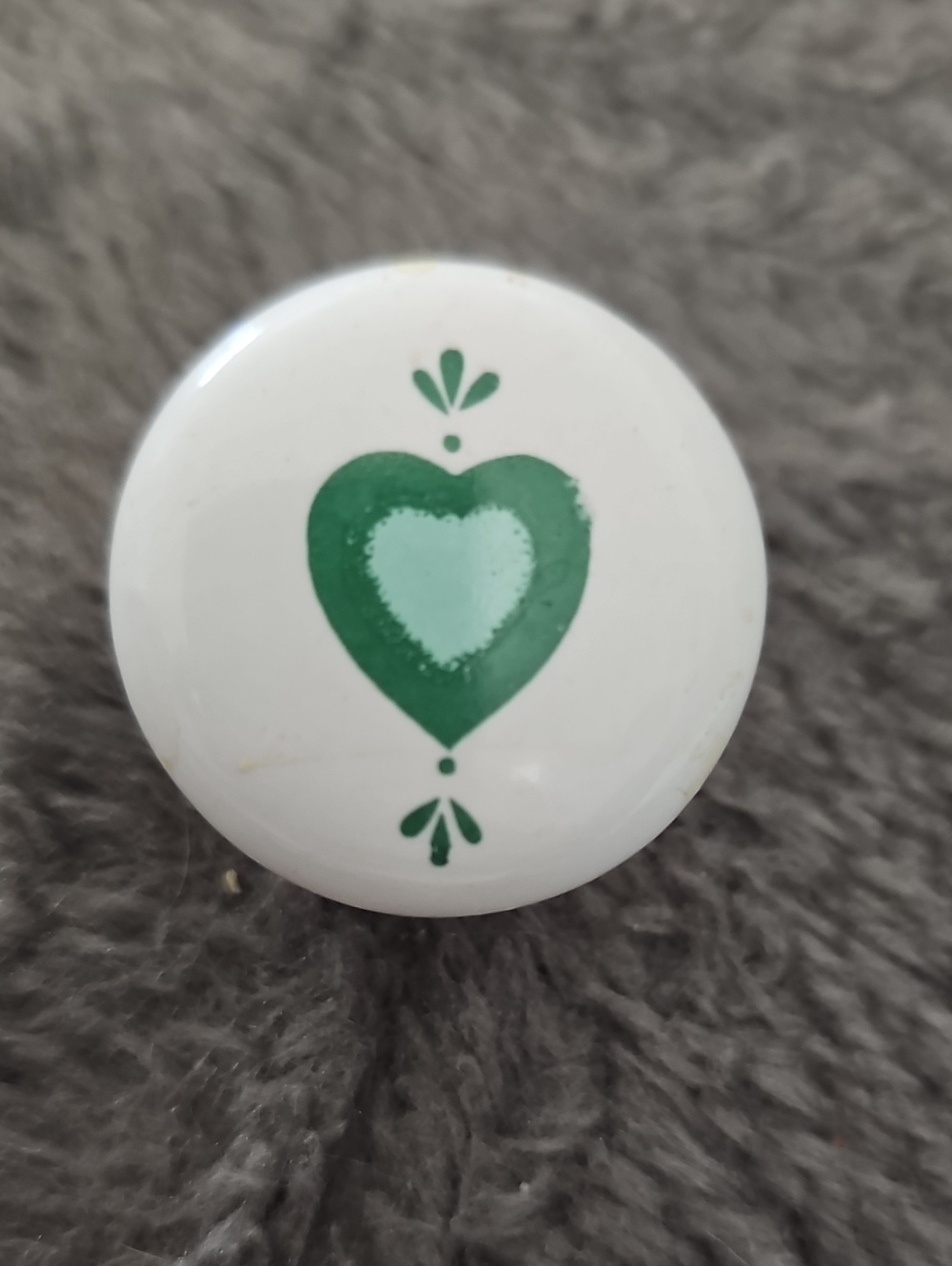 Ceramic Drawer Pulls Set of 10 NEW Heart Grannycore COTTAGECORE